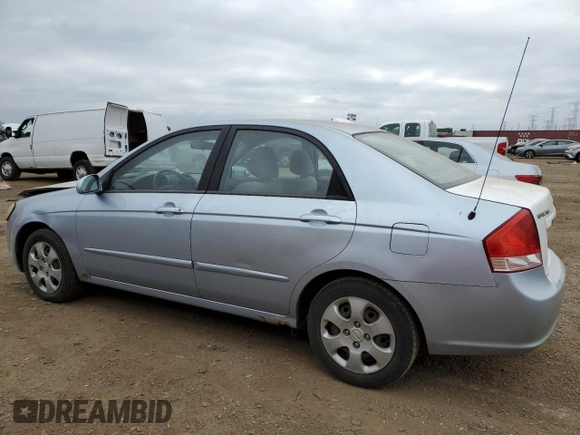 2008 Kia Spectra SX with VIN KNAFE121385553406, listed as a Copart auction lot 82035564 with 115,435 mi miles and Salvage Title. Bid and sale history available at carsss.com. Image 2.