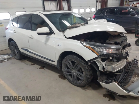 2019 Acura RDX w/A-Spec Pkg with VIN 5J8TC2H64KL800117, listed as a IAAI auction lot 41555780 with 88,183 mi miles. Bid and sale history available at carsss.com. Image 1.