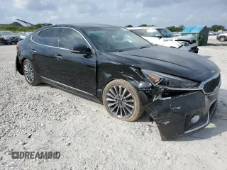 2017 Kia Cadenza Premium with VIN KNALB4J17H5048709, listed as a Copart auction lot 48437165 with 109,001 mi miles and Salvage Title. Bid and sale history available at carsss.com. Image 4.