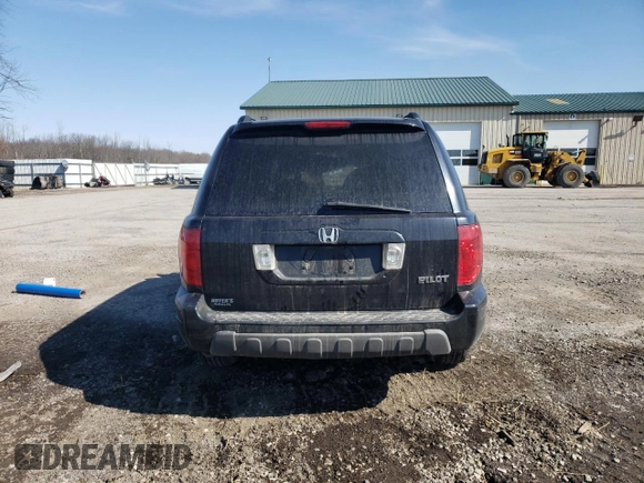 2005 Honda Pilot EX-L with VIN 5FNYF185X5B061839, listed as a Copart auction lot 48666595 with 0 mi miles and Salvage Title. Bid and sale history available at carsss.com. Image 6.