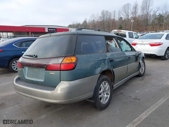 2000 Subaru Legacy Wagon Outback w/GB Equip with VIN 4S3BH6755Y6618462, listed as a IAAI auction lot 41801341 with 279,150 mi miles. Bid and sale history available at carsss.com. Image 4.
