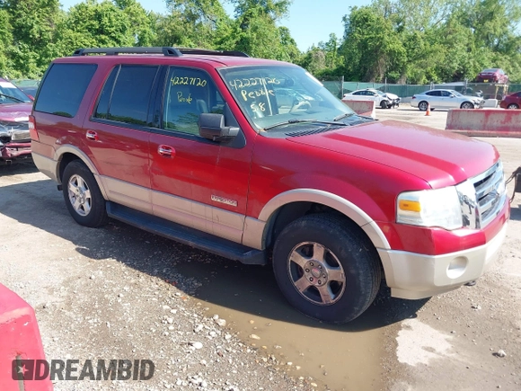 2007 Ford Expedition Eddie Bauer с VIN 1FMFU18557LA93543, выставлен на аукционе IAAI как лот 42227120 с пробегом 187 991 миль миль и . История ставок и продаж доступна на DreamBid. Изображение 1.