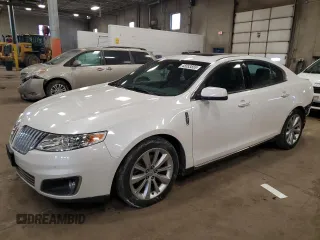 2012 Lincoln MKS EcoBoost with VIN 1LNHL9FT5CG802583, listed as a Copart auction lot 45553555 with 159,983 mi miles and Salvage title. Bid and sale history available at DreamBid. Image 1.