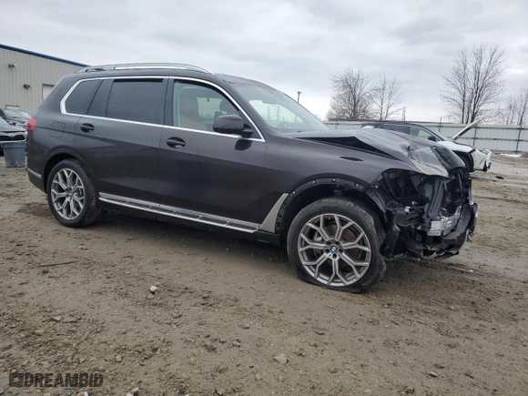 2022 BMW X7 xDrive40i with VIN 5UXCW2C04N9M75073, listed as a Copart auction lot 46825545 with 59,671 mi miles and Non Repairable. Bid and sale history available at carsss.com. Image 4.