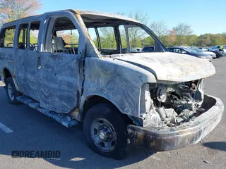 2009 Chevrolet Express Passenger with VIN 1GAHG35KX91132693, listed as a IAAI auction lot 42121039 with Not provided miles and . Bid and sale history available at DreamBid. Image 1.