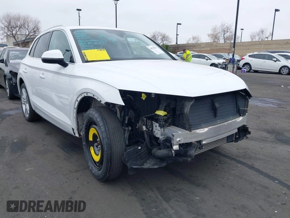 2018 Audi Q5 Premium Plus with VIN WA1BNAFY9J2205989, listed as a IAAI auction lot 41838062 with 60,777 mi miles. Bid and sale history available at carsss.com. Image 1.
