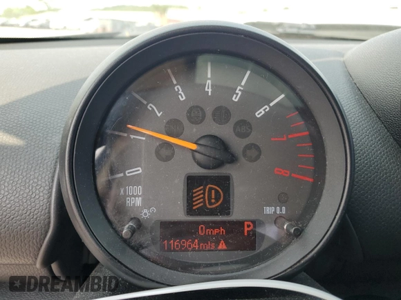 2015 MINI Countryman S with VIN WMWZC3C55FWT03267, listed as a Copart auction lot 59331605 with 116,964 mi miles and Salvage title. Bid and sale history available at DreamBid. Image 9.