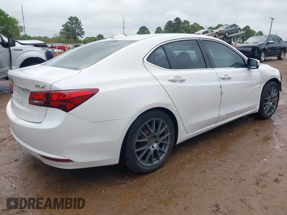 2015 Acura TLX V6 Tech with VIN 19UUB2F55FA024728, listed as a IAAI auction lot 41933939 with 185,413 mi miles. Bid and sale history available at carsss.com. Image 4.