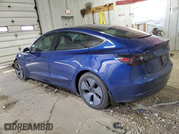 2021 Tesla Model 3 Long Range with VIN 5YJ3E1EB6MF902352, listed as a Copart auction lot 52257095 with 41,213 mi miles and Salvage Title. Bid and sale history available at DreamBid. Image 2.