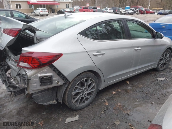 2019 Hyundai Elantra SEL with VIN 5NPD84LF6KH453451, listed as a IAAI auction lot 41387709 with 23,377 mi miles. Bid and sale history available at carsss.com. Image 4.