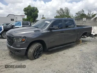 2024 Ram 1500 Big Horn with VIN 1C6RREMT5RN100942, listed as a Copart auction lot 51061775 with 7,706 mi miles and Non Repairable. Bid and sale history available at carsss.com. Image 1.