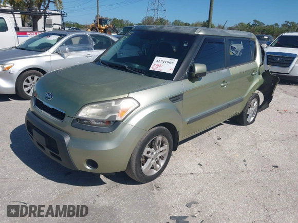 2011 Kia Soul + with VIN KNDJT2A21B7256665, listed as a IAAI auction lot 41741905 with 56,312 mi miles. Bid and sale history available at carsss.com. Image 2.