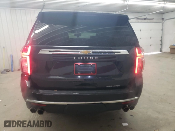 2023 Chevrolet Tahoe Premier with VIN 1GNSKSKD3PR315306, listed as a Copart auction lot 85726424 with 37,199 mi miles and Salvage title. Bid and sale history available at DreamBid. Image 6.