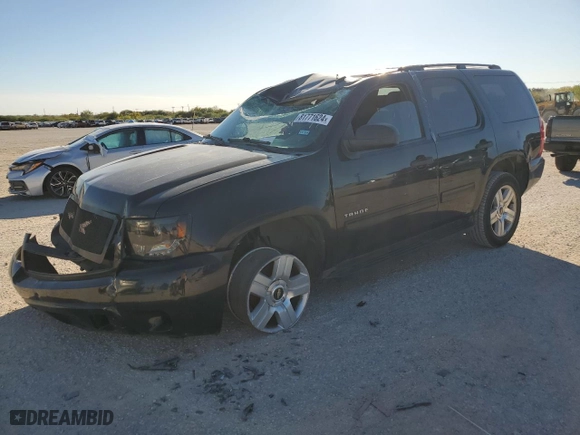 2010 Chevrolet Tahoe LS with VIN 1GNUKAE01AR251964, listed as a Copart auction lot 81771624 with 203,716 mi miles and Salvage Title. Bid and sale history available at carsss.com. Image 1.