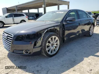 2013 Audi A8 3.0L z VIN WAURGAFD5DN024822, wystawiony jako Copart lot #56842795 z przebiegiem 93 062 mil mil oraz Szkoda całkowita • Salvage title. Historia ofert i sprzedaży dostępna na DreamBid. Obrazek 1.