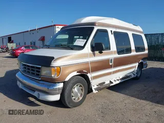 1996 Ford Econoline Cargo with VIN 1FDEE14N4THA59332, listed as a IAAI auction lot 42514910 with 107,511 mi miles and . Bid and sale history available at DreamBid. Image 2.