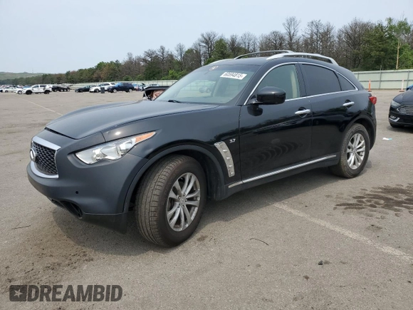 2017 Infiniti QX70 z VIN JN8CS1MW0HM412181, wystawiony jako Copart lot #60594815 z przebiegiem 127 971 mil mil oraz Szkoda całkowita • Salvage title. Historia ofert i sprzedaży dostępna na DreamBid. Obrazek 1.