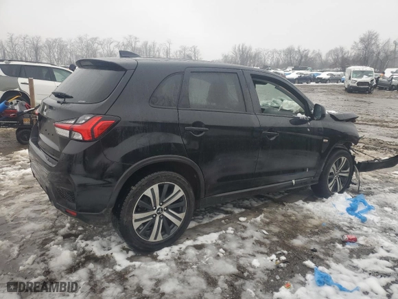 2021 Mitsubishi Outlander Sport ES with VIN JA4ARUAUXMU005377, listed as a Copart auction lot 43776035 with 16,818 mi miles and Salvage Title. Bid and sale history available at carsss.com. Image 3.