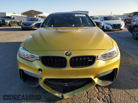 2017 BMW M4 with VIN WBS3R9C58HK708830, listed as a Copart auction lot 66844954 with 82,334 mi miles and Salvage Title. Bid and sale history available at carsss.com. Image 5.