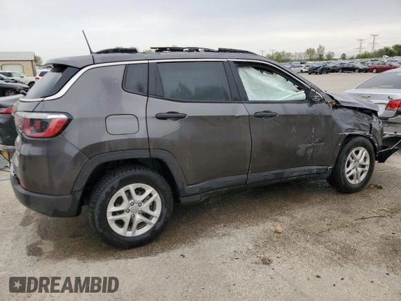 2019 Jeep Compass Sport with VIN 3C4NJCAB1KT847992, listed as a Copart auction lot 54329705 with 101,303 mi miles and Salvage title. Bid and sale history available at DreamBid. Image 3.