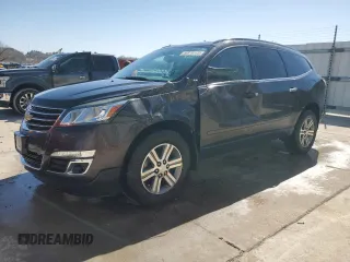 2015 Chevrolet Traverse LT with VIN 1GNKRGKD7FJ267492, listed as a Copart auction lot 46876145 with 140,174 mi miles and Salvage Title. Bid and sale history available at carsss.com. Image 1.