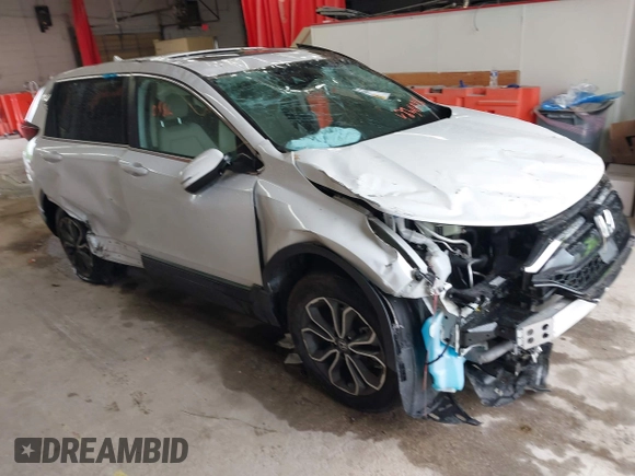 2022 Honda CR-V EX-L z VIN 2HKRW2H83NH653721, wystawiony jako IAAI lot #42340886 z przebiegiem 33 524 mil mil oraz . Historia ofert i sprzedaży dostępna na DreamBid. Obrazek 1.