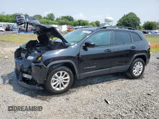 2022 Jeep Cherokee Latitude Lux with VIN 1C4PJMMN6ND542731, listed as a Copart auction lot 59912205 with 9,483 mi miles and Salvage title. Bid and sale history available at DreamBid. Image 1.