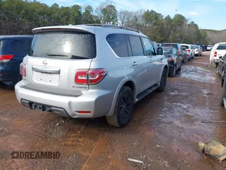2020 Nissan Armada Platinum with VIN JN8AY2NF6L9360609, listed as a IAAI auction lot 41317857 with 142,243 mi miles. Bid and sale history available at carsss.com. Image 4.