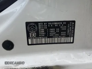 2024 Volkswagen Jetta SE with VIN 3VWSM7BU2RM093228, listed as a Copart auction lot 59108945 with 30,565 mi miles and Salvage title. Bid and sale history available at DreamBid. Image 12.