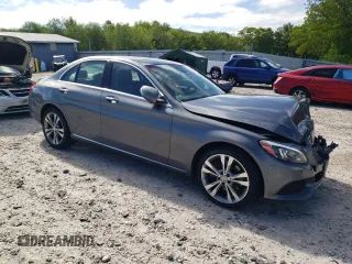 2017 Mercedes-Benz C 300 with VIN 55SWF4KB0HU193549, listed as a Copart auction lot 57495255 with 102,398 mi miles and Salvage title. Bid and sale history available at DreamBid. Image 4.
