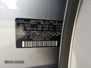 2023 Genesis G80 2.5T with VIN KMTGB4SC6PU152750, listed as a Copart auction lot 41451495 with 61,448 mi miles and Salvage Title. Bid and sale history available at carsss.com. Image 12.