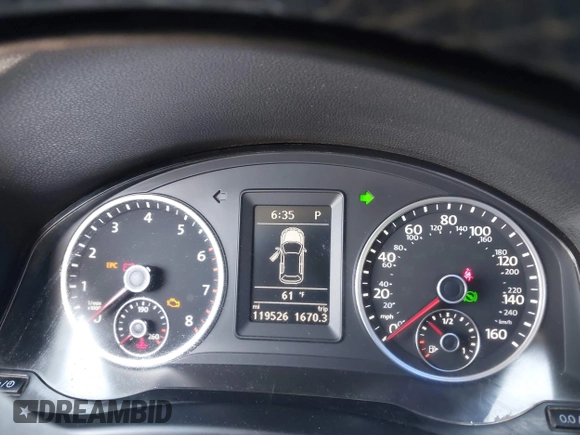 2016 Volkswagen Tiguan S with VIN WVGAV7AX9GW567790, listed as a IAAI auction lot 42352288 with 119,526 mi miles and . Bid and sale history available at DreamBid. Image 7.