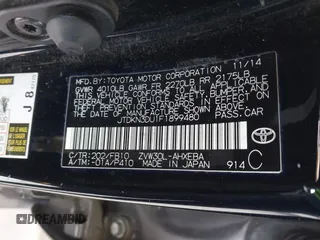 2015 Toyota Prius Four with VIN JTDKN3DU1F1899480, listed as a IAAI auction lot 42127015 with 247,659 mi miles and . Bid and sale history available at DreamBid. Image 9.
