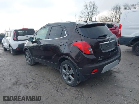 2013 Buick Encore Leather with VIN KL4CJCSB0DB144646, listed as a IAAI auction lot 41668384 with 122,082 mi miles and . Bid and sale history available at carsss.com. Image 3.