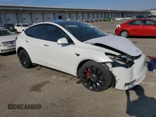 2022 Tesla Model Y Performance with VIN 7SAYGDEF5NF313270, listed as a Copart auction lot 78225584 with 41,166 mi miles and Salvage title. Bid and sale history available at DreamBid. Image 4.