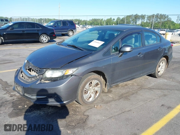 2013 Honda Civic LX with VIN 2HGFB2F56DH577685, listed as a IAAI auction lot 42040617 with 182,713 mi miles and . Bid and sale history available at DreamBid. Image 2.