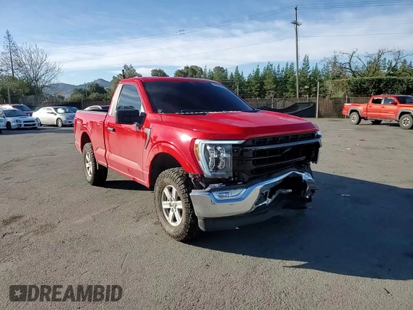 2021 Ford F-150 XL with VIN 1FTMF1C58MKE69537, listed as a Copart auction lot 41438195 with 51,701 mi miles and Salvage title. Bid and sale history available at DreamBid. Image 11.