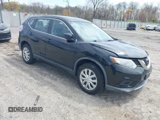 2016 Nissan Rogue S with VIN KNMAT2MV1GP633816, listed as a IAAI auction lot 42027961 with 165,430 mi miles. Bid and sale history available at carsss.com. Image 1.