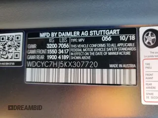 2019 Mercedes-Benz G 63 AMG with VIN WDCYC7HJ5KX307720, listed as a Copart auction lot 87278844 with 63,380 mi miles and Salvage Title. Bid and sale history available at DreamBid. Image 13.