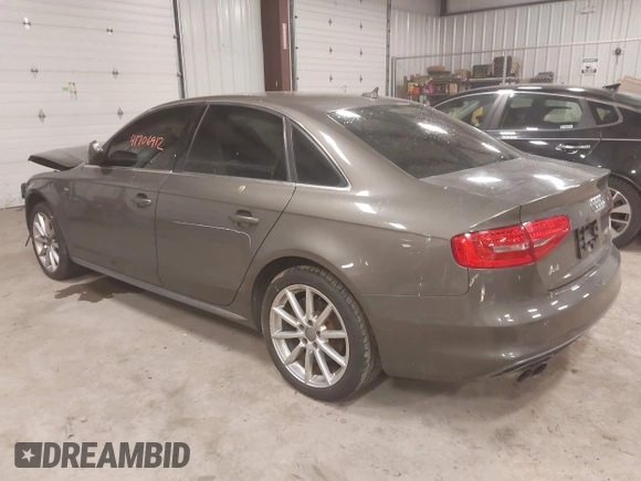 2014 Audi A4 Premium Plus with VIN WAUFFAFL1EN004940, listed as a IAAI auction lot 41706912 with 72,527 mi miles. Bid and sale history available at carsss.com. Image 3.
