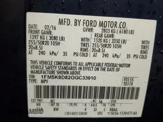 2016 Ford Explorer XLT with VIN 1FM5K8D82GGC33910, listed as a Copart auction lot 51182215 with 146,107 mi miles and Salvage Title. Bid and sale history available at DreamBid. Image 15.