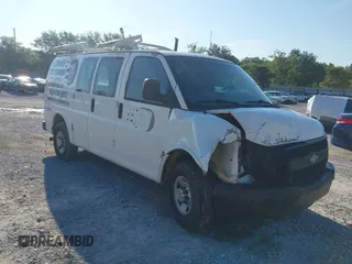 2011 Chevrolet Express Cargo with VIN 1GCWGFCA5B1176391, listed as a IAAI auction lot 42647146 with 333,761 mi miles and . Bid and sale history available at DreamBid. Image 1.