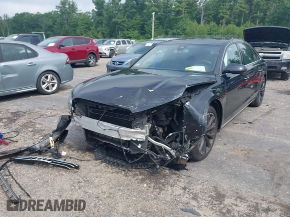 2012 Audi A8 with VIN WAURVAFDXCN017546, listed as a IAAI auction lot 39830968 with 123,089 mi miles and . Bid and sale history available at DreamBid. Image 6.