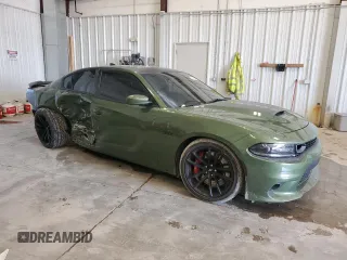 2021 Dodge Charger Scat Pack with VIN 2C3CDXGJXMH606615, listed as a Copart auction lot 51246025 with 13,971 mi miles and Salvage Title. Bid and sale history available at DreamBid. Image 4.