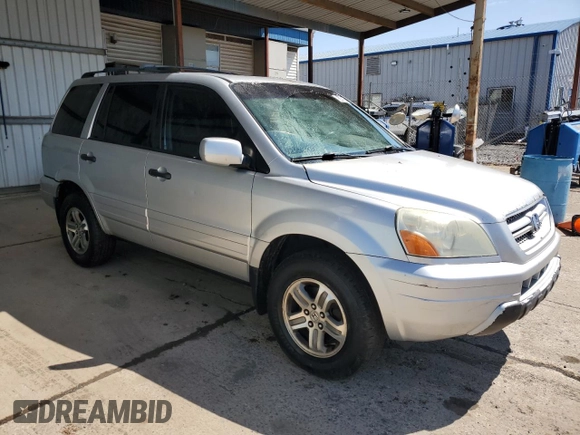 2005 Honda Pilot EX-L with VIN 5FNYF18525B053461, listed as a Copart auction lot 51463315 with 199,458 mi miles and Salvage title. Bid and sale history available at DreamBid. Image 4.