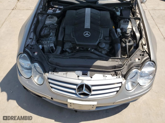 2003 Mercedes-Benz SL-Class with VIN WDBSK75F53F055343, listed as a Copart auction lot 59040214 with 107,014 mi miles and Salvage Title. Bid and sale history available at carsss.com. Image 11.