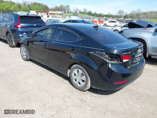 2016 Hyundai Elantra SE with VIN KMHDH4AE2GU641130, listed as a IAAI auction lot 41929284 with 122,688 mi miles. Bid and sale history available at carsss.com. Image 3.