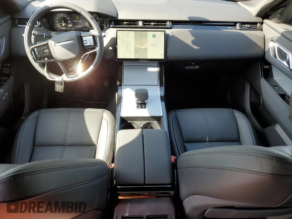 2025 Land Rover Range Rover Velar S with VIN SALYJ2EX2SA801486, listed as a Copart auction lot 74294304 with 55 mi miles and Salvage title. Bid and sale history available at DreamBid. Image 8.