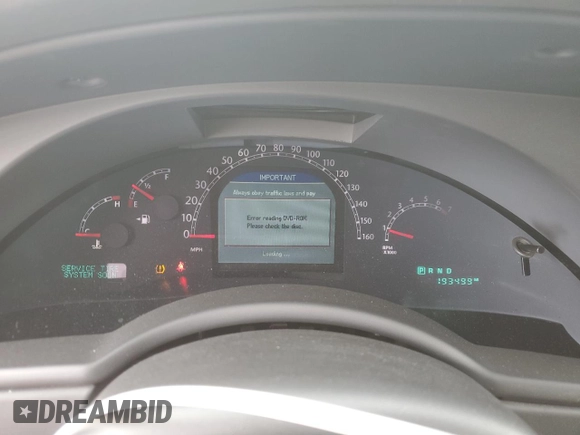 2007 Chrysler Pacifica Limited with VIN 2A8GF78X47R363000, listed as a Copart auction lot 43655645 with 193,499 mi miles and Clean title. Bid and sale history available at DreamBid. Image 9.