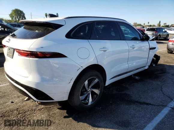 2024 Jaguar F-Pace R-Dynamic S with VIN SADCT2EX6RA736099, listed as a Copart auction lot 77834374 with 12,323 mi miles and Salvage title. Bid and sale history available at DreamBid. Image 3.